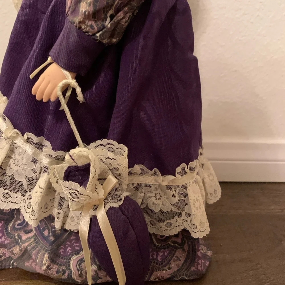 Elegant Purple and Cream Doll